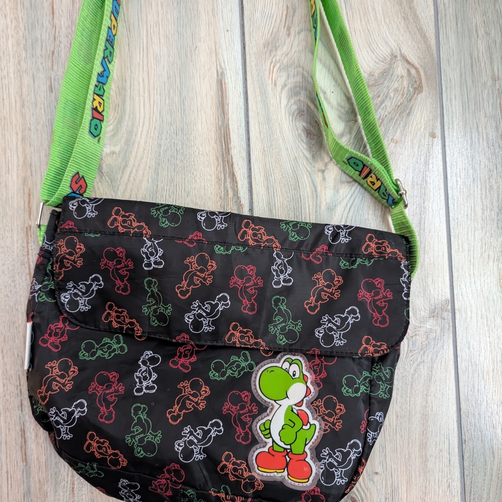 Nintendo Black and Green Yoshi Bag